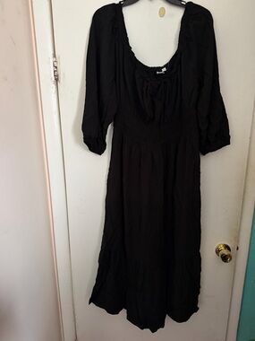 Gap Black Square-Neck Midi Dress - Women's size XL